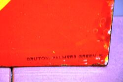 Early 1920and39s Castrol Wakefield Post Mount Enamel Sign 
