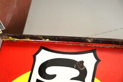 Early 1920and39s Castrol Wakefield Post Mount Enamel Sign 