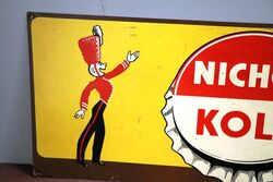 Genuine American Nichol Kola Pictorial Tin Advertising Sign 