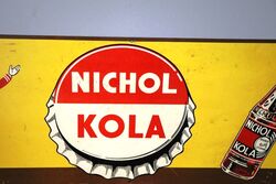 Genuine American Nichol Kola Pictorial Tin Advertising Sign 