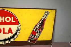Genuine American Nichol Kola Pictorial Tin Advertising Sign 