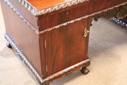 Stunning Mahogany Chippendale Style Partners Desk