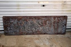 Early Good Year Tyres Embossed Rolled Edge Enamel Sign 