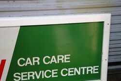 Vintage Castrol Car Care Service Centre Framed Tin Sign 