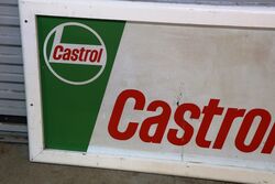 Vintage Castrol Car Care Service Centre Framed Tin Sign 