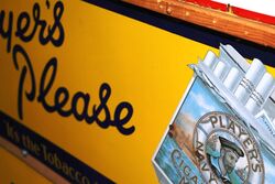 Vintage Playerand39s Please Pictorial Enamel Sign