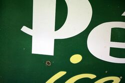 Vintage Peters Ice Cream Enamel Strip Advertising Sign 
