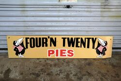 Genuine Screen Print Four and Twenty Pictorial Tin Sign 