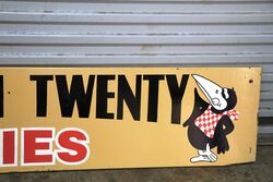 Genuine Screen Print Four and Twenty Pictorial Tin Sign 