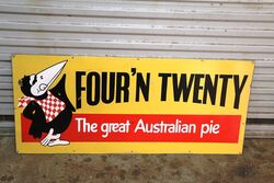 Genuine Screen Print Four and Twenty Pictorial Tin Sign 