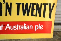 Genuine Screen Print Four and Twenty Pictorial Tin Sign 