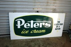Genuine Peters Ice Cream Enamel Advertising Sign. #