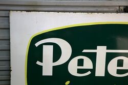 Genuine Peters Ice Cream Enamel Advertising Sign 