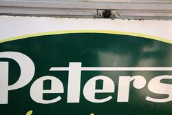 Genuine Peters Ice Cream Enamel Advertising Sign 