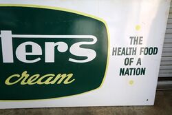 Genuine Peters Ice Cream Enamel Advertising Sign 