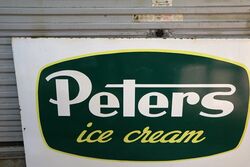 Genuine Peters Ice Cream Enamel Advertising Sign 