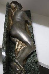 Art Deco Bronze Reclining Figure      