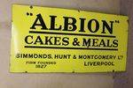 Antique Albion Farming Enamel Advertising Sign.