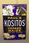 Antique Kositos Farming Pictorial Enamel Sign.