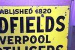 Antique Hadfields Fertilisers Farming Enamel Sign