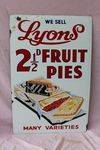 Lyons Fruit Pies Enamel Sign