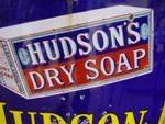 HUDSON DRY SOAP PICTORIAL ENAMEL SIGN---SG64