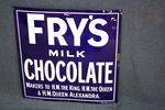 Antique Frys Milk Chocolate Enamel Sign.