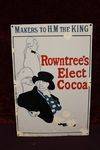 Vintage Rowntrees Elect Cocoa Pictorial Enamel Sign.