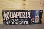 Antique Aquaperia Water Pictorial Enamel Sign.