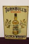 Classic Turnbulls Near Mint Scotch Whiskey Tin Sign.