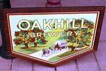 Stunning Oakhill Brewery Framed Enamel Sign,,