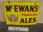 Mc EWANS ALES ENAMEL SIGN  --SP1