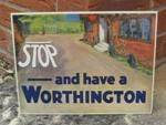 Worthington Beer Pub Card Sign