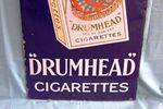 Early Vintage Players Drumhead Cigarettes Enamel Sign