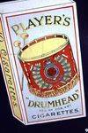 Early Vintage Players Drumhead Cigarettes Enamel Sign