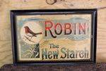Antique Robin Starch Framed Advertising Card.