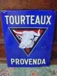 Classic French  Farm Cow Pictorial Enamel Sign-