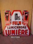 LUMIERE FILM--DOUBLE SIDED ENAMEL SIGN ---SM84