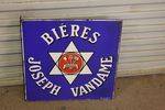 French Biere postmount Enamel Sign