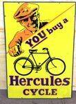 Hercules Cycles Vintage Pictorial Enamel Sign. #