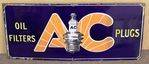 AC Oil Filters + Plugs Pictorial Enamel Sign