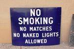 Classic No Smoking Enamel Sign