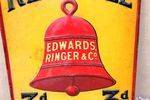 Embossed Red Bell Tobacco Tin Sign 