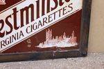 Framed Westminster Virginia Cigarettes Enamel Sign