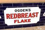 Ogdens Redbreast Flake Pictorial Enamel Sign