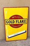 Will`s Gold Flake Cigarettes Pictorial Enamel Sign #