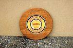 Shell Tin Sign In Wooden Frame.#