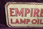 Empire Lamp Oil Double Sided Enamel Sign 