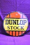 Dunlop Stock Round Double Sided Enamel Sign