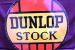 Dunlop Stock Round Double Sided Enamel Sign